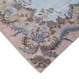 Handmade oriental 1980s 187 cm x 285 cm blue rug