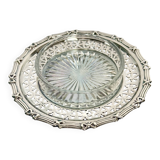 Silver metal ramekin with glass insert, ribbons, bows