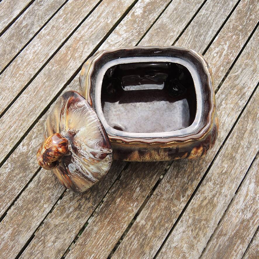 Antique marbled ceramic candy box