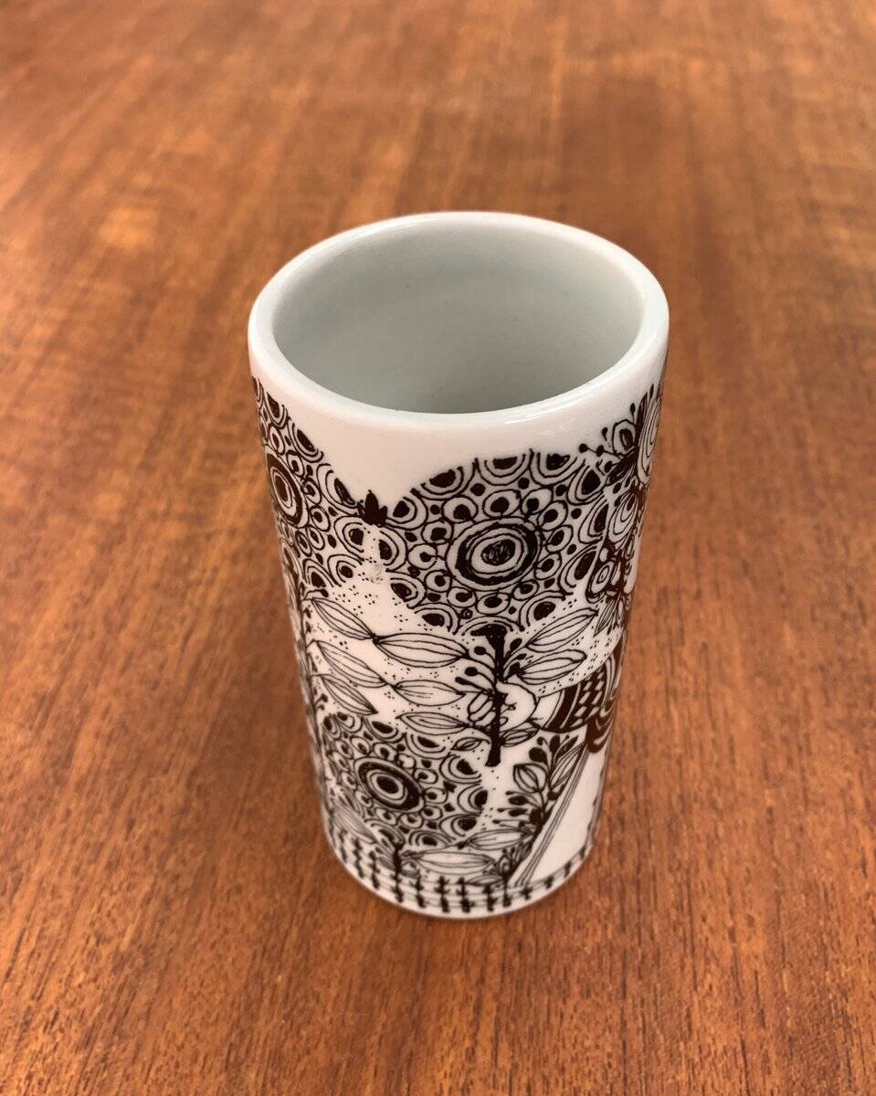 Danish Flora vase from the mid-century by Bjørn Wiinblad for Nymölle Denmark, 1960s.