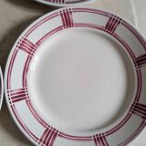 Six Badonviller dinner plates