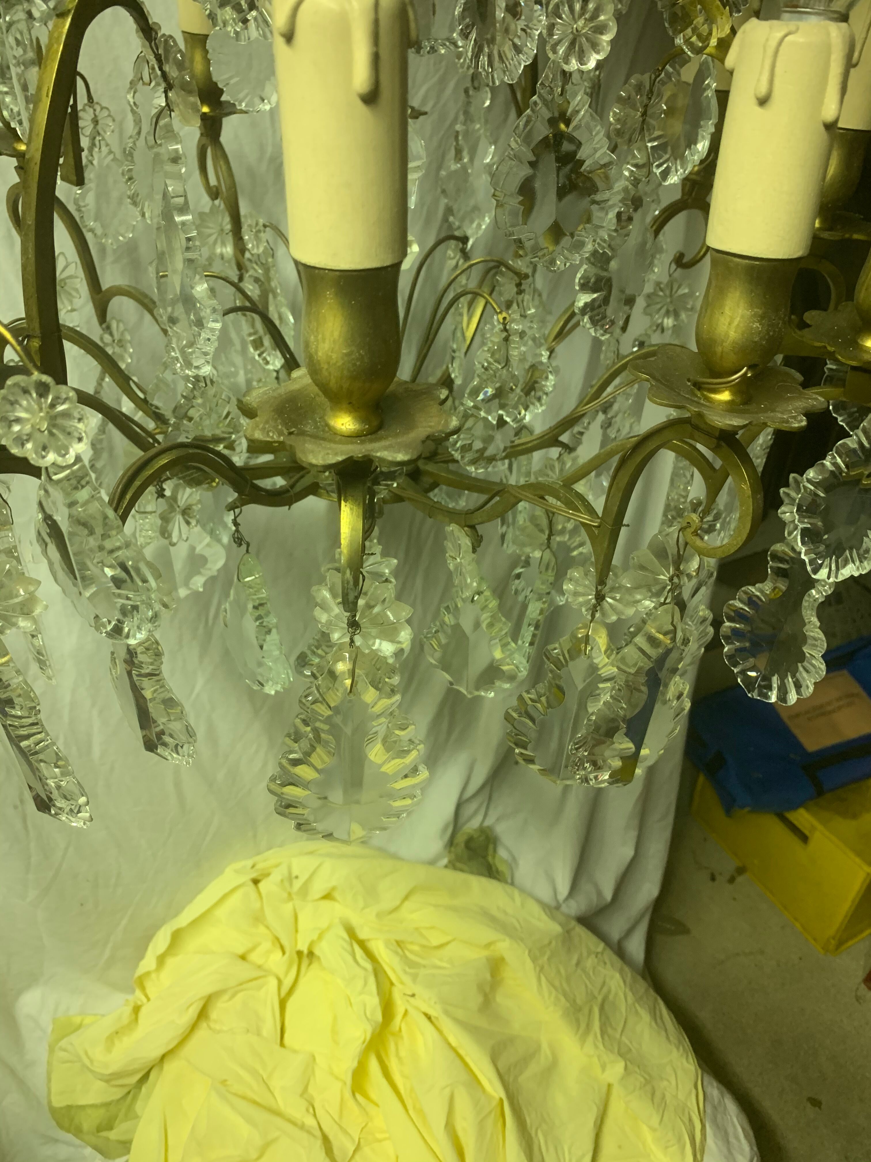 12-branched stamped chandelier