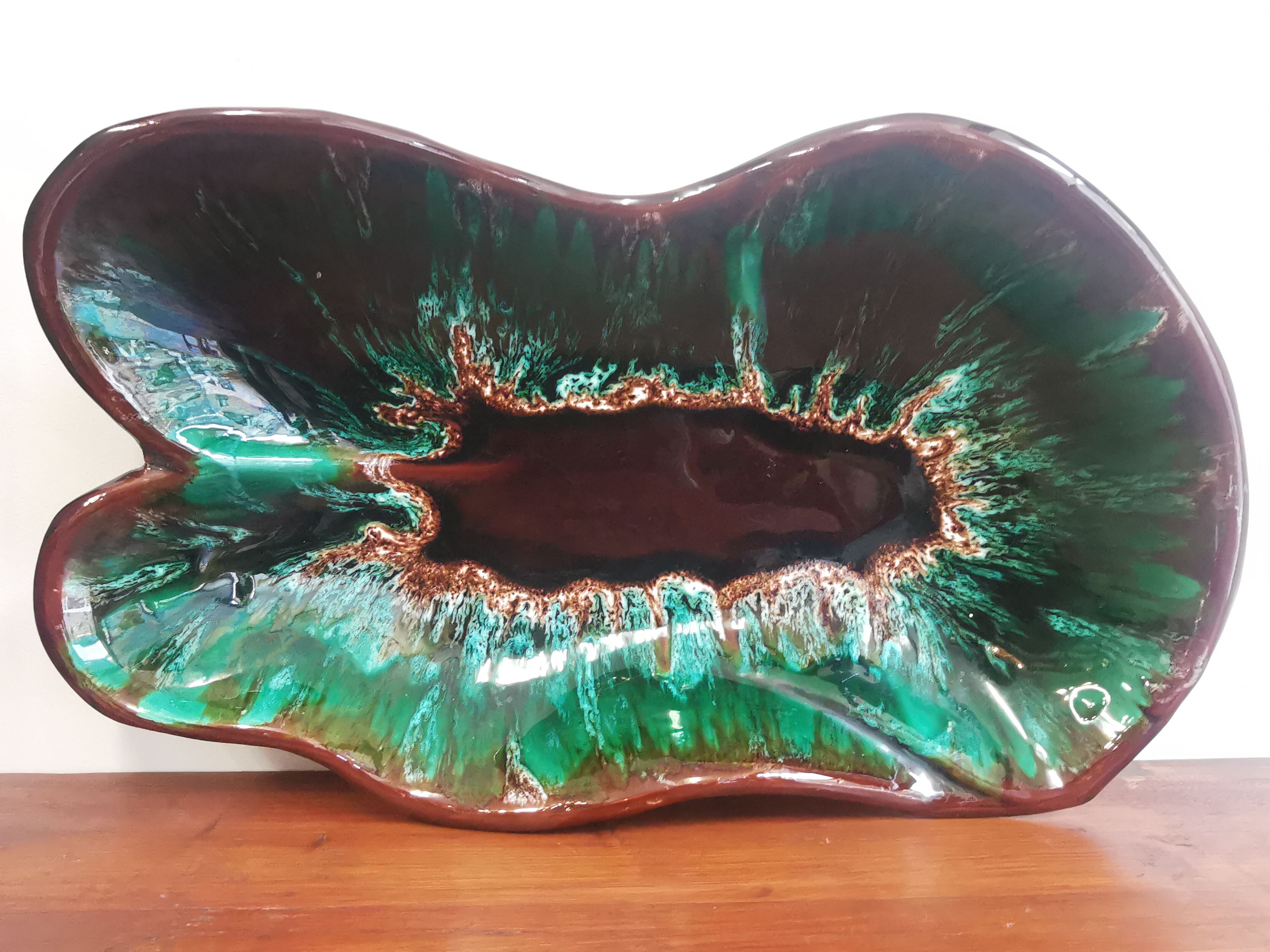 Ceramic centerpiece Vallauris mid century