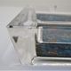 Ashtray thick glass blue decoration Air France 70s