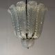 Iridescent Venetian glass chandelier from Murano, Barovier and Toso, circa 1930.