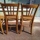 Lot de 4 chaises de bistrot ou de ferme en bois anciennes
