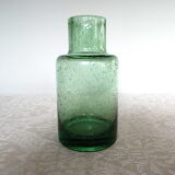 Vase en verre bullé