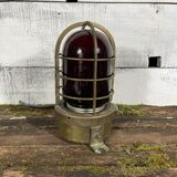 Brass cargo passageway wall lamp