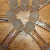 Set of 7 Baccarat Houdon crystal knife holders
