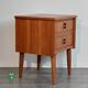 Danish beside tables in teck 2 drawers, scandinavian 1960