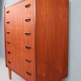 Commode moderne à six tiroirs du milieu du siècle, en teck, Danemark, années 1960