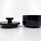 Midnight blue ceramic box/pot/tray • Sicart • Italy • Circa 60-70