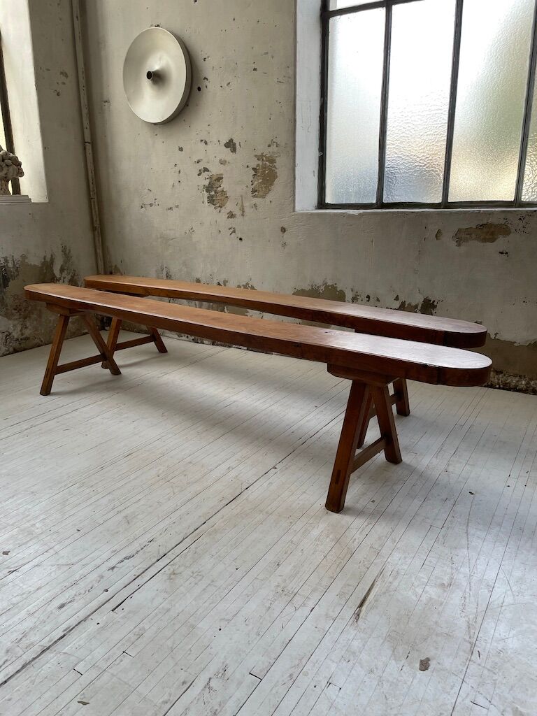 Pair of bench early 1900 oak