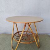 Rattan round coffee table