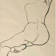 Nude back Framed drawing
