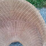 Rattan armchair and rattan coffee table from the 70s