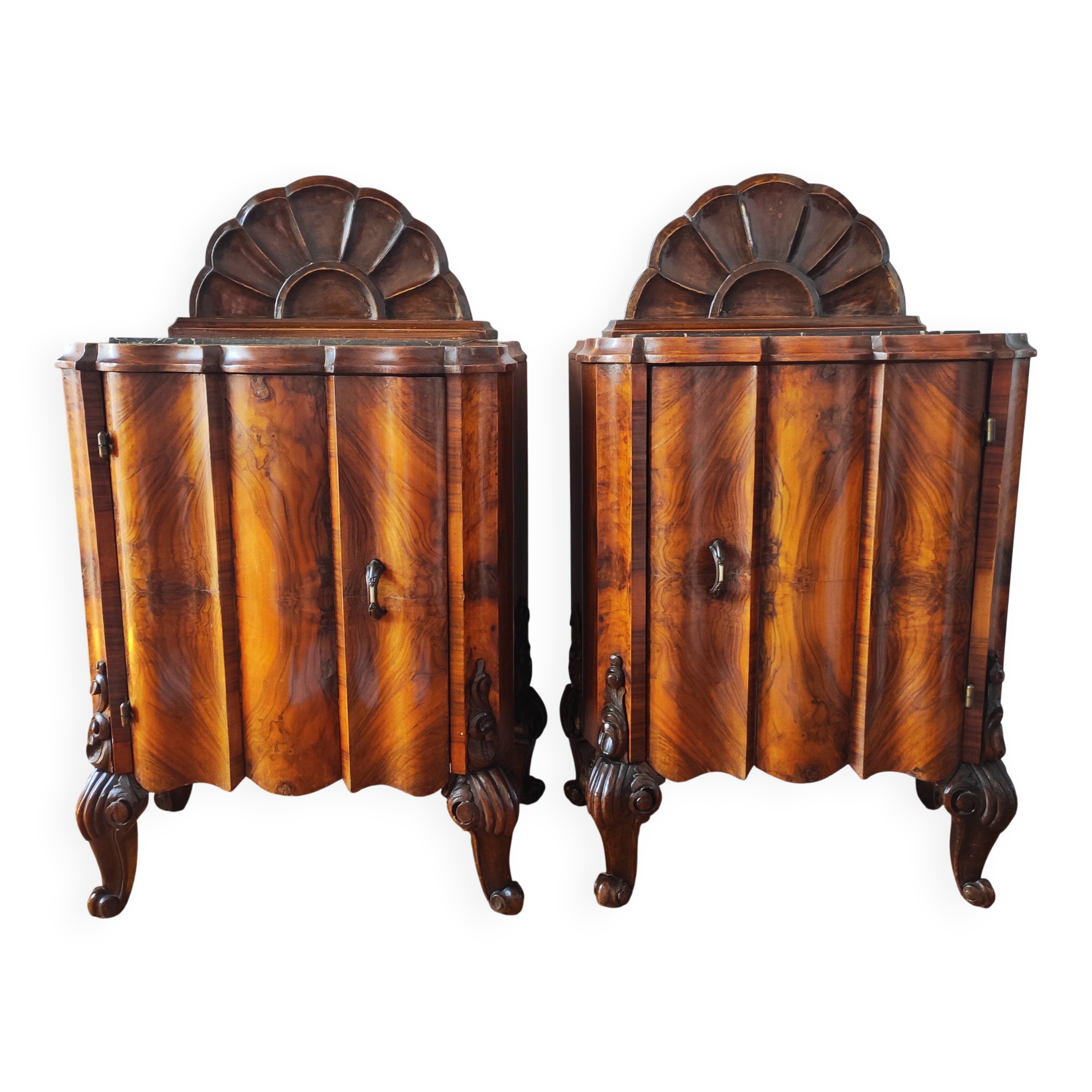 Pair of Italian Art Deco bedside tables