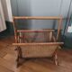 Porte-revues vintage en rotin et cannage – Années 60