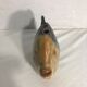 Old vase spades flowers fish ceramic beige & blue decoration vintage