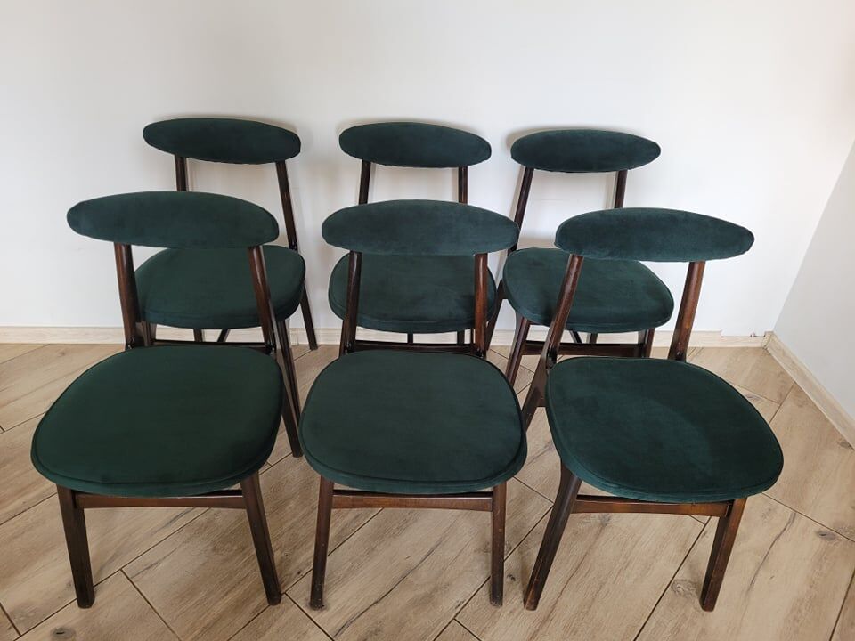 Ensemble de 6 chaises conçues par T. Halas vintage 60