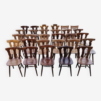 25 chaises de bistrot bois massif bois courbé
