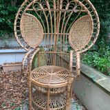 Peacock rattan armchair