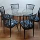 Rare 1970s round glass table
