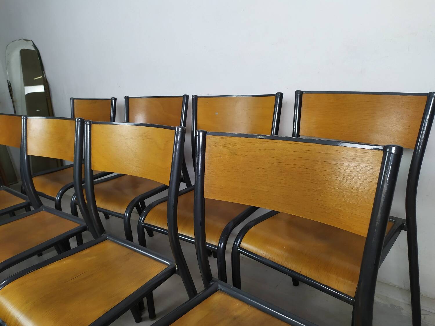 8 school chairs
