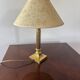 Empire bedside lamp in gilded fluted brass – Neoclassical style 1970