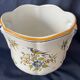 Earthenware cache-pot from Moustiers with bird and floral decoration, interior decor.