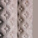 Pair of white Manises pottery pieces, 50´s