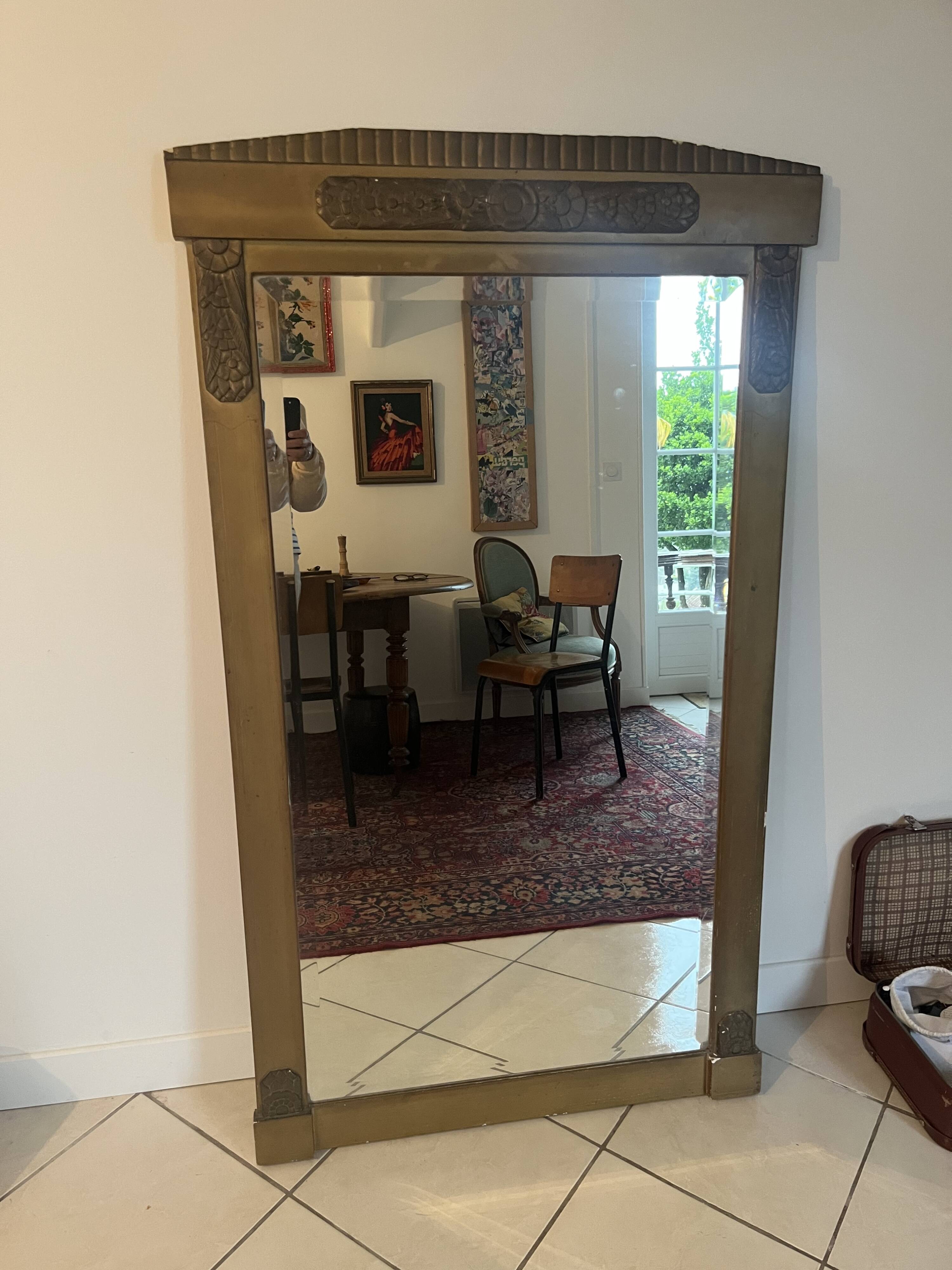 Antique art deco mirror