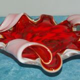 Multi-layer Murano pocket emptier encrusted with gold glitter