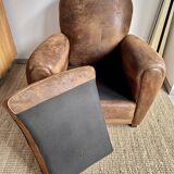Suede club chair