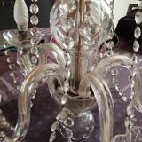 Lustre vintage en cristal, italie, 1940s