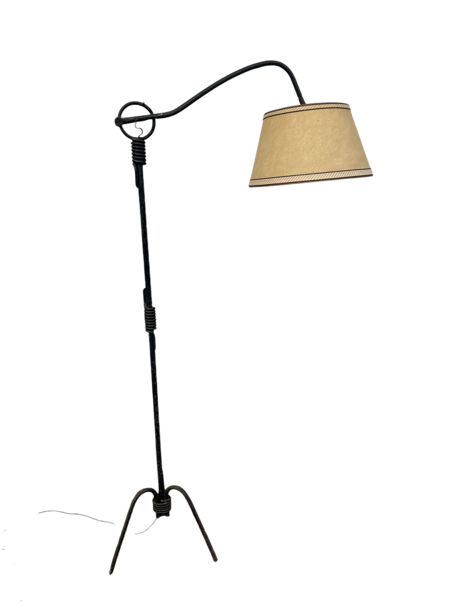 wrought iron lamp by Jean Royére