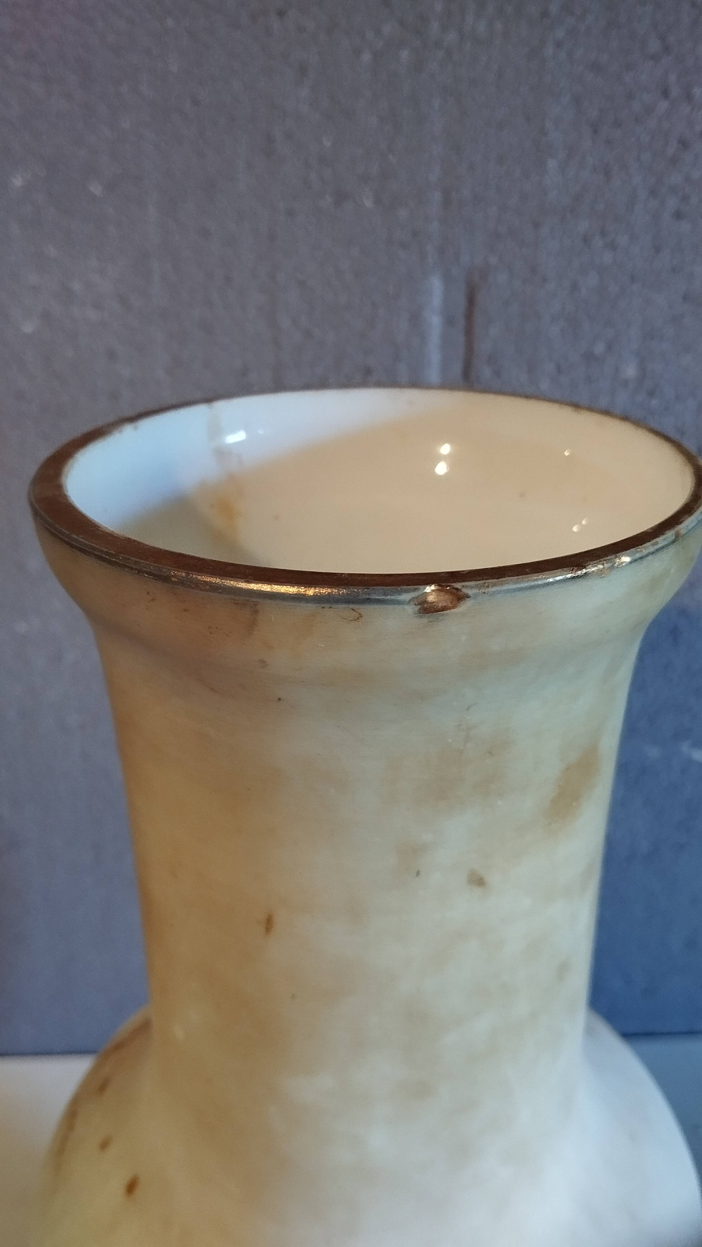 Painted glass vase