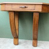 Wall console in solid oak, Art Deco
