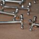 12 silver metal knife holders