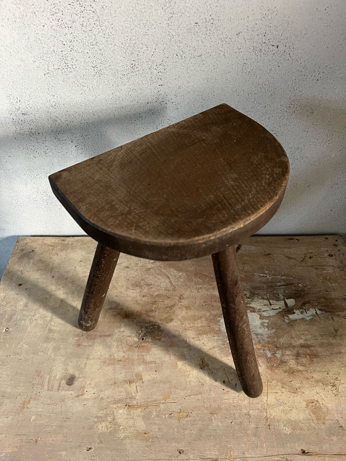 Wooden tripod stool