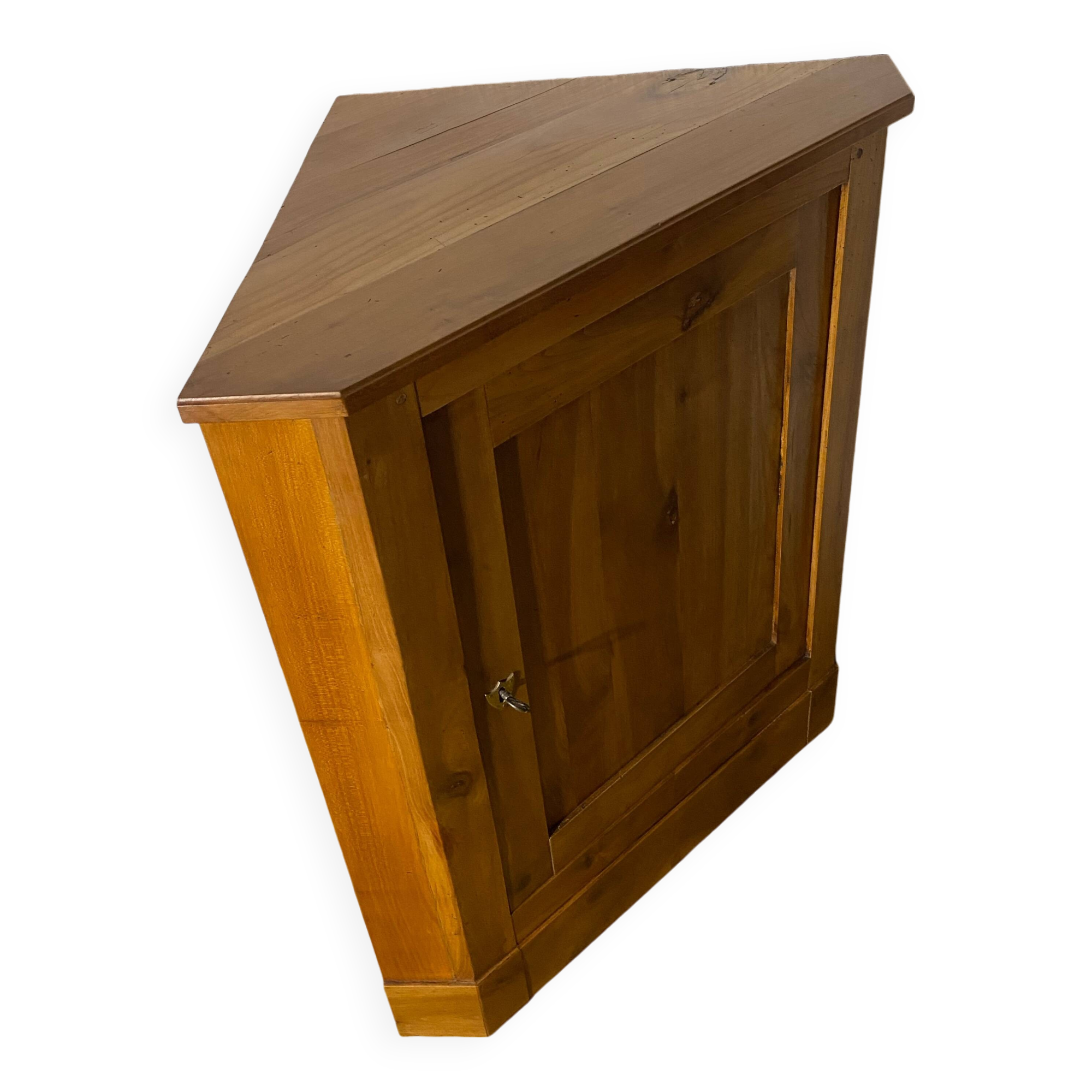 Cherry wood corner cupboard.