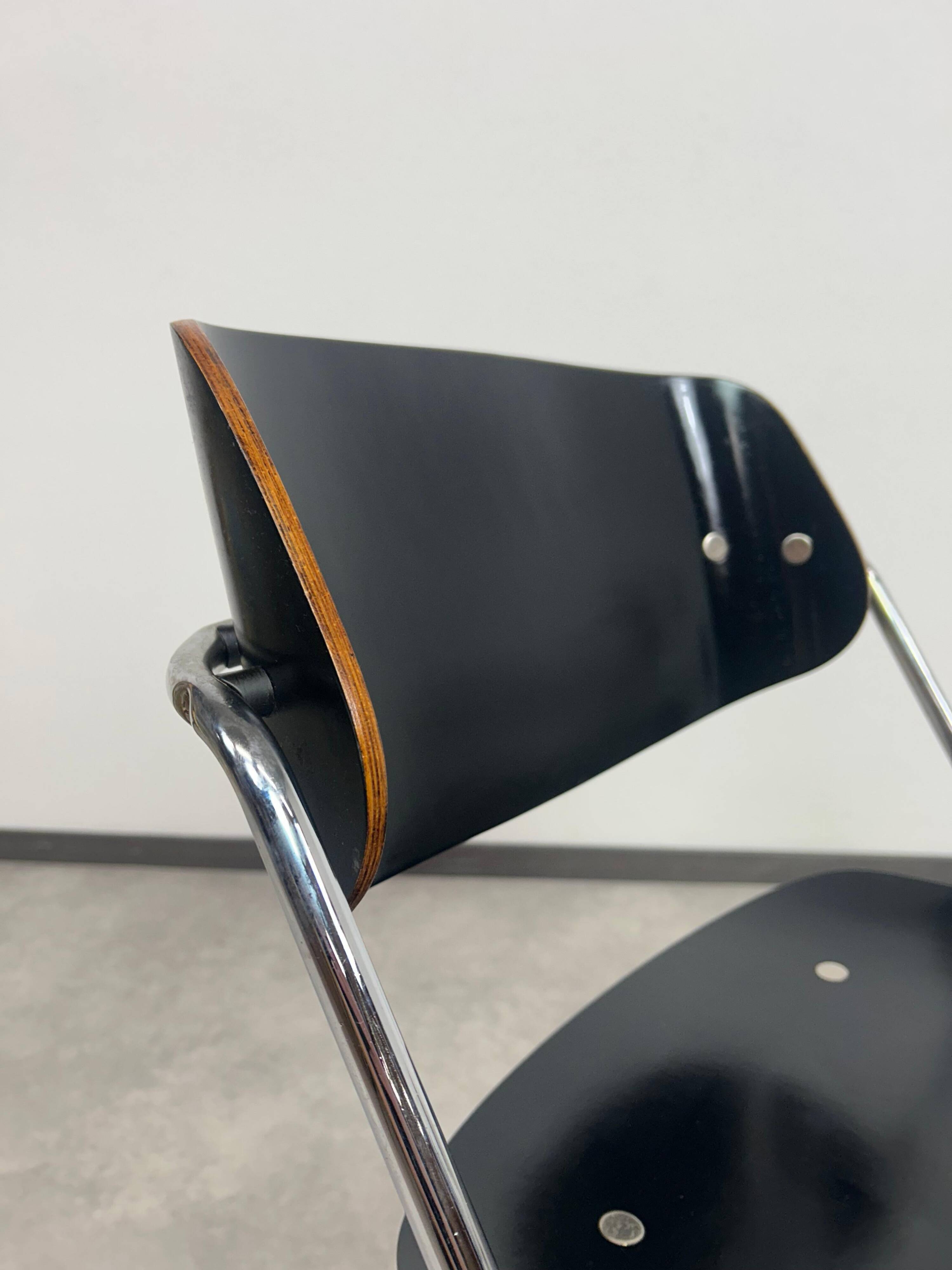 Mid-century modern dining chairs no. 614/3 by Klaus Franck for Wilkhahn