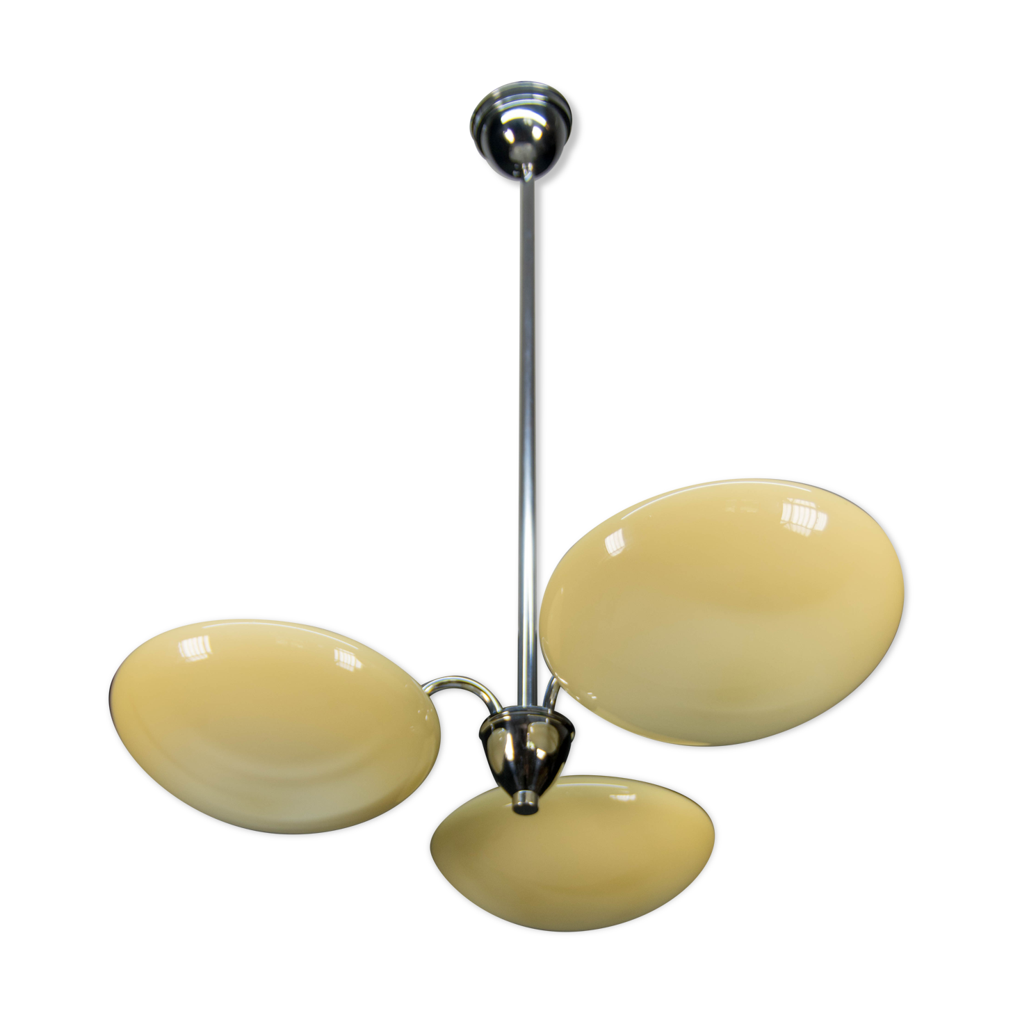 Minimalist 3-flamming Chandelier, 1930s