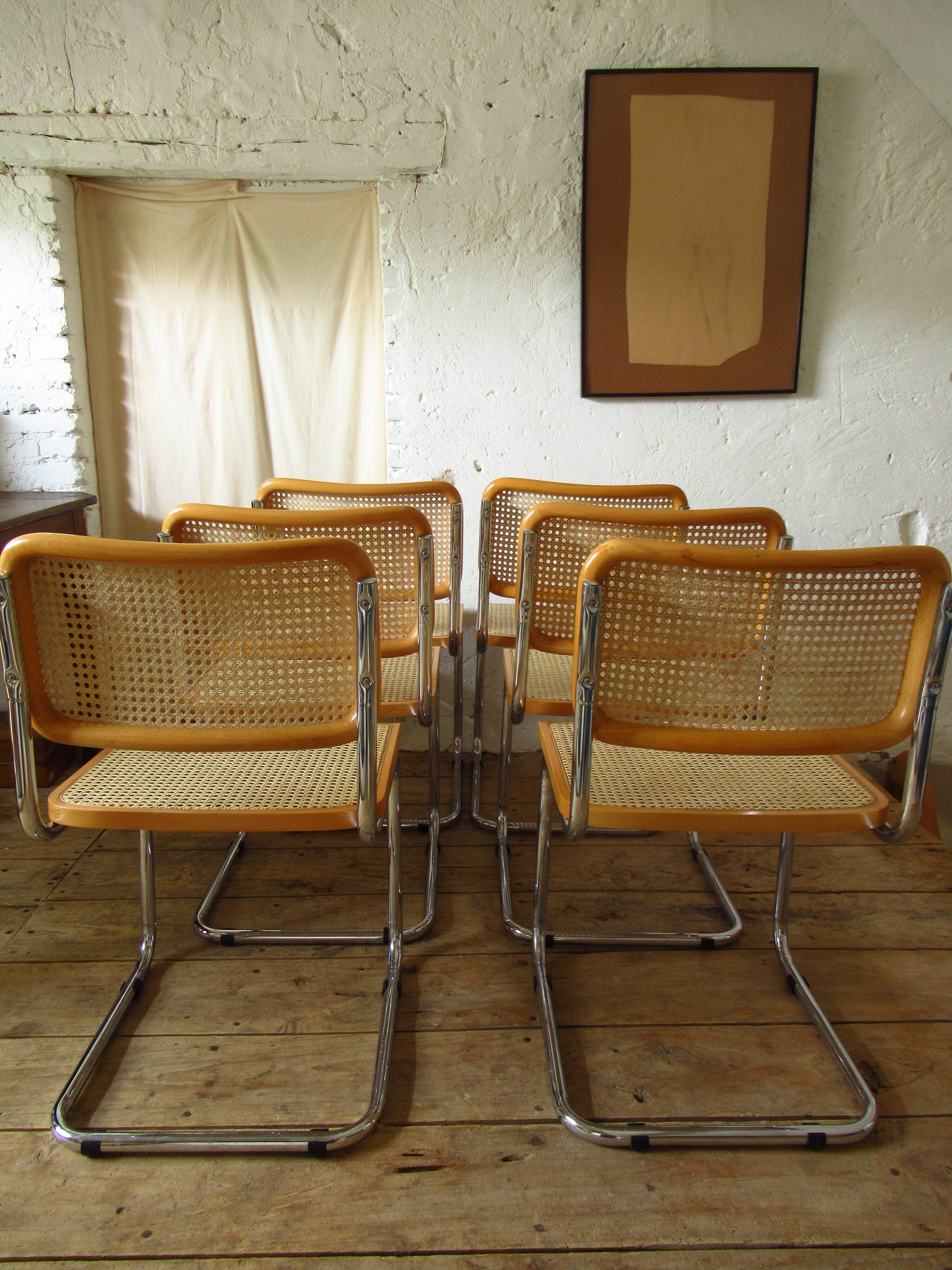 6 chairs by Marcel Breuer