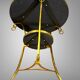 Gueridon tripod with gilded bronze frame covered with portor marble