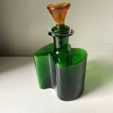 Holmegaard Dark Green Vintage with orange cap Decanter Danish