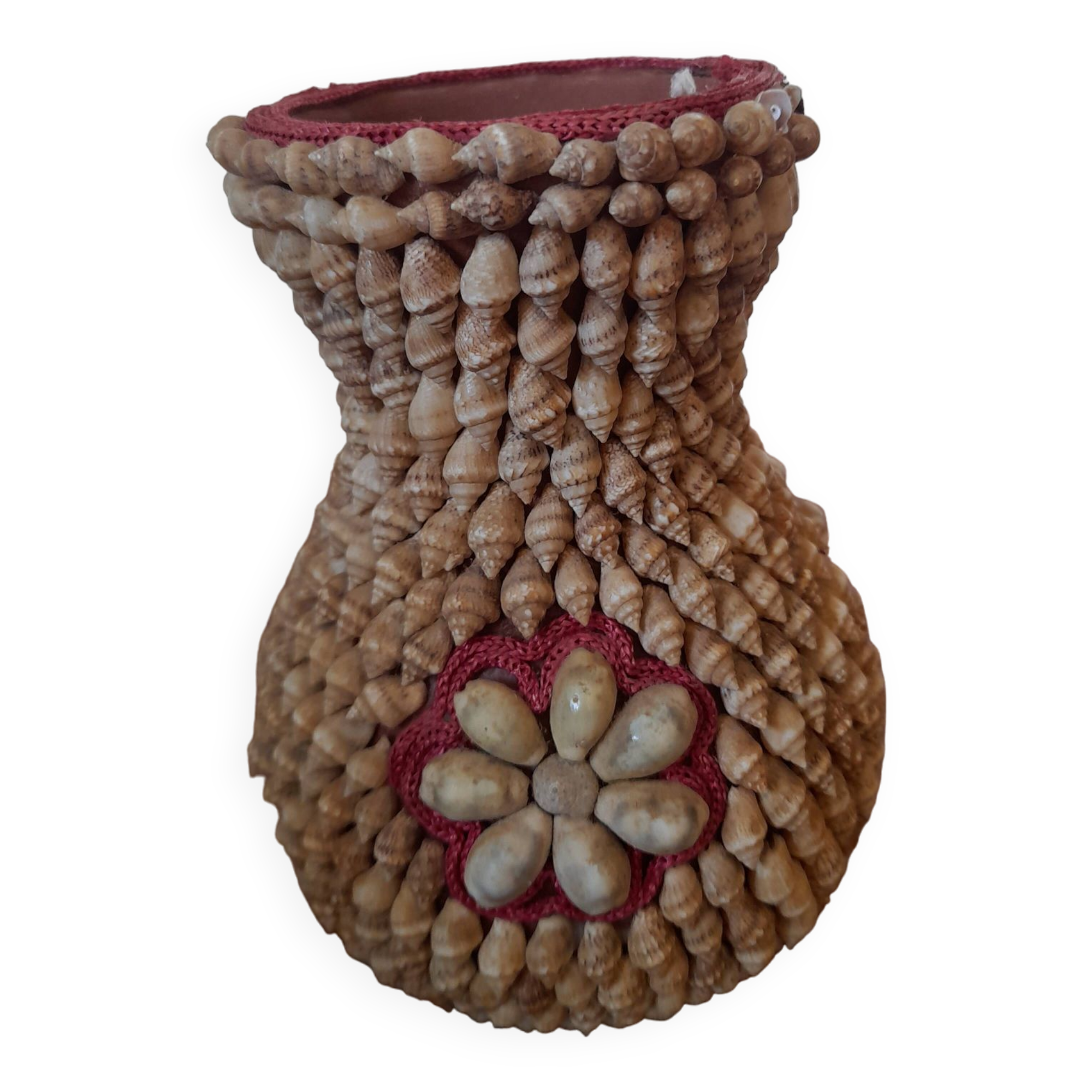 Vintage shell vase