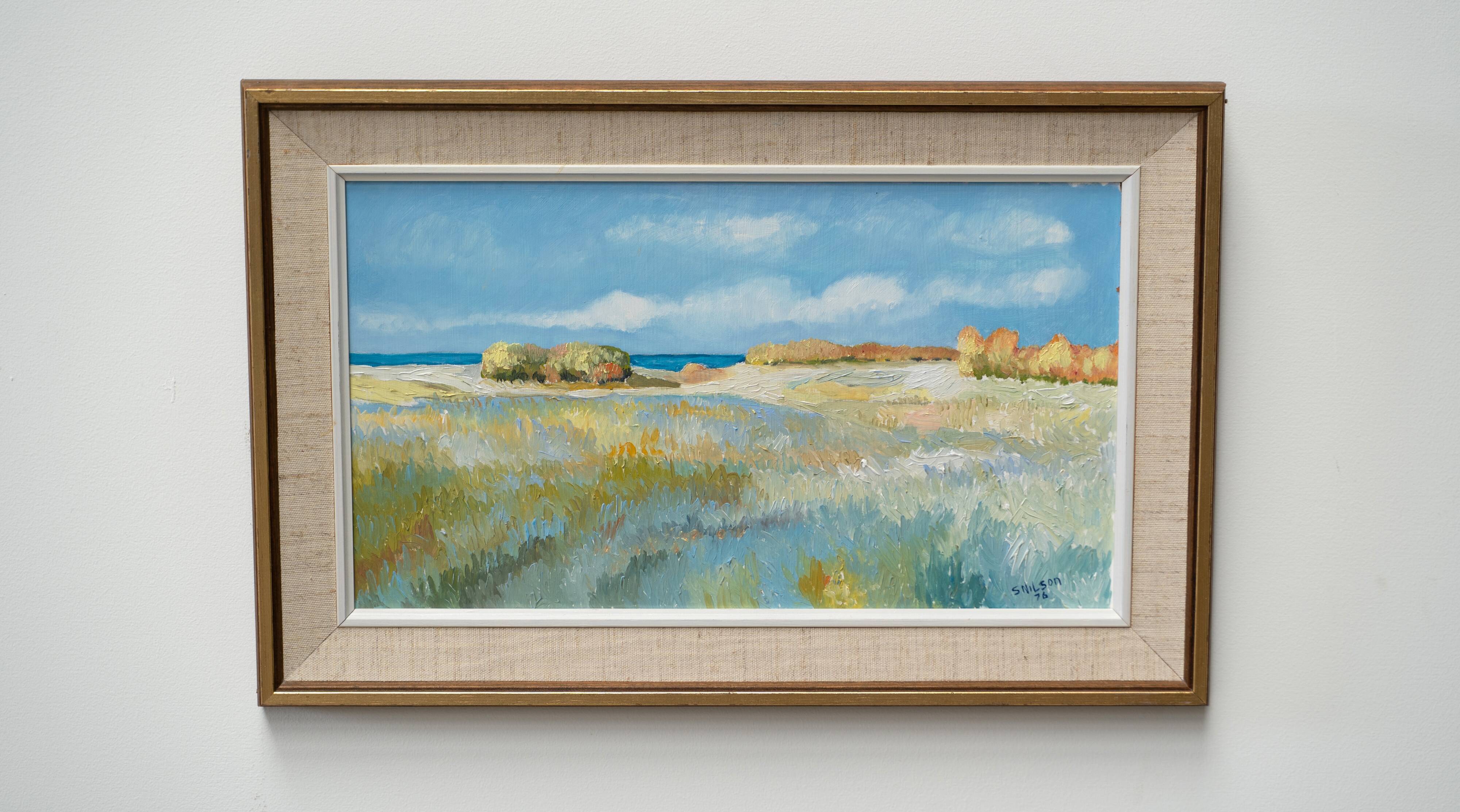 Peinture de paysage scandinave par S Nilson 1976