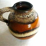 West Germany fat lava round vase