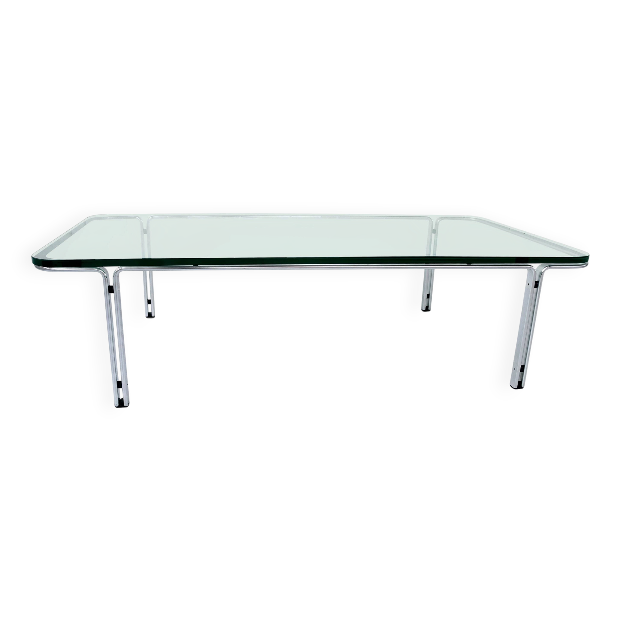 T112 steel and glass coffee table by Horst Bruning for Kill International